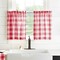 Threadmade Home Farmhouse Living Buffalo Check Window Valance, Red/White - 60"W x 15"L
